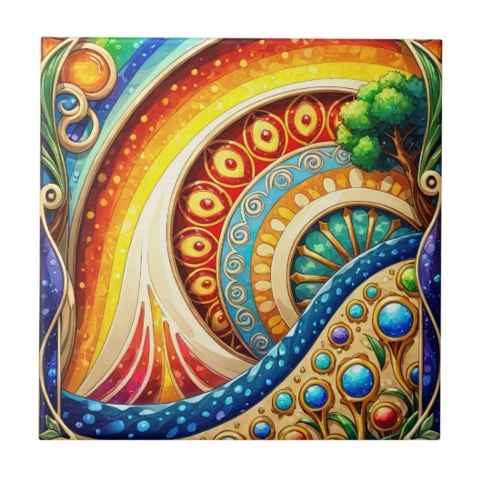 Abstrakte Kunst Fliese (Vorderseite)