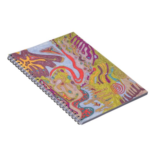 abstrakte Kunst "Flutterflyland" Notizblock (Rechte Seite)