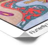 abstrakte Kunst "Flutterflyland" Poster (Ecke)
