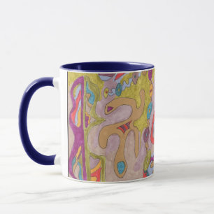 abstrakte Kunst "Flutterflyland" Tasse