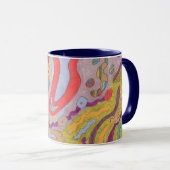 abstrakte Kunst "Flutterflyland" Tasse (VorderseiteRechts)