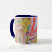abstrakte Kunst "Flutterflyland" Tasse (Vorderseite Links)