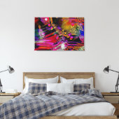Abstrakte Kunst "Flying High" Leinwanddruck (Insitu (Schlafzimmer))