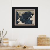 Abstrakte Kunst - Frau Poster (Küche)