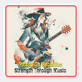 Abstrakte Kunst  Frauen Quadratischer Aufkleber