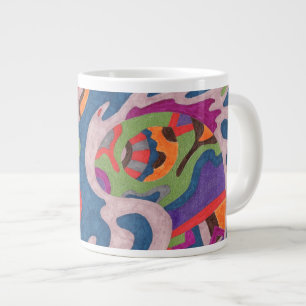 abstrakte Kunst "Fred the Cosmic Worm" Jumbo-Tasse