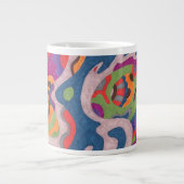 abstrakte Kunst "Fred the Cosmic Worm" Jumbo-Tasse (Vorderseite)