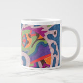 abstrakte Kunst "Fred the Cosmic Worm" Jumbo-Tasse (Rechts)