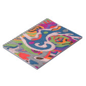 abstrakte Kunst "Fred the Cosmic Worm" Notizblock (Linke Seite)