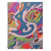 abstrakte Kunst "Fred the Cosmic Worm" Notizblock (Vorderseite)