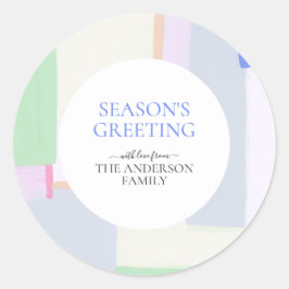 Abstrakte Kunst Frohe Weihnachtsgeschenke Klassik Runder Aufkleber