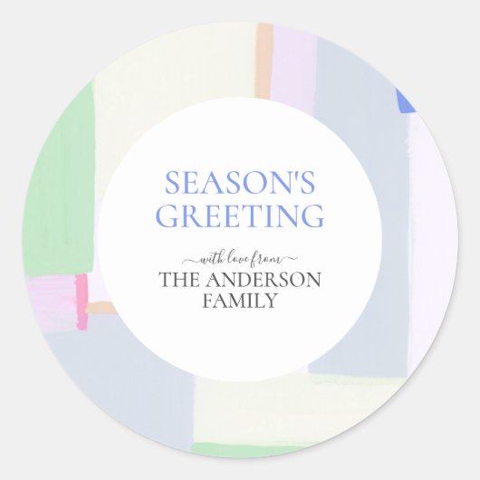 Abstrakte Kunst Frohe Weihnachtsgeschenke Klassik Runder Aufkleber (Vorderseite)