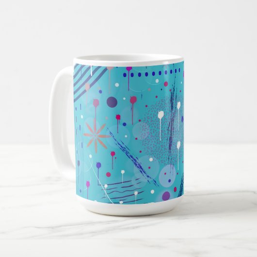 Abstrakte Kunst: Funken am Himmel Kaffeetasse (Vorderseite Links)