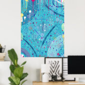Abstrakte Kunst: Funken am Himmel Poster (Heimbüro)