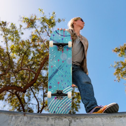 Abstrakte Kunst: Funken am Himmel Skateboard (Außenbereich 1)