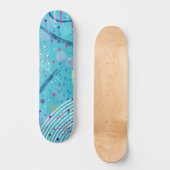 Abstrakte Kunst: Funken am Himmel Skateboard (Vorderseite)
