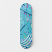 Abstrakte Kunst: Funken am Himmel Skateboard (Vorderseite)