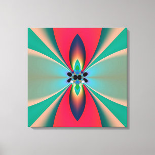 Abstrakte Kunst Funky-Blume Leinwanddruck