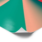 Abstrakte Kunst Funky Flower Poster (Ecke)