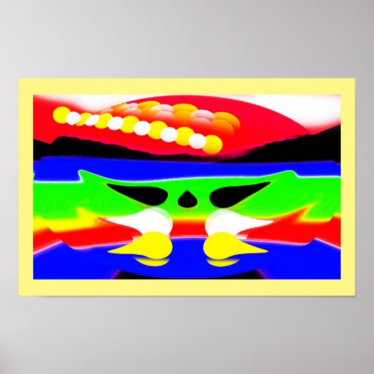 Abstrakte Kunst für die Zukunftswelt Poster (Vorne)