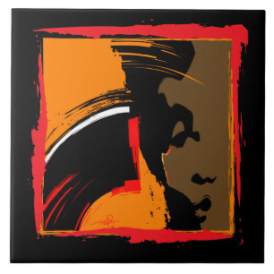 Abstrakte Kunst für junge Frauen Fliese