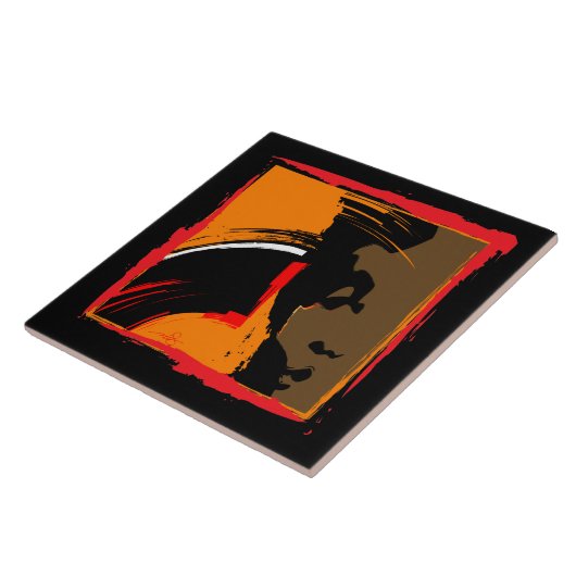 Abstrakte Kunst für junge Frauen Fliese (Seite)