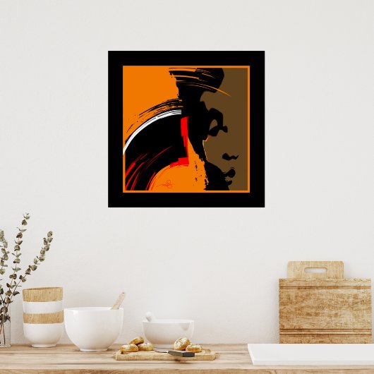 Abstrakte Kunst für junge Frauen Poster (Küche)