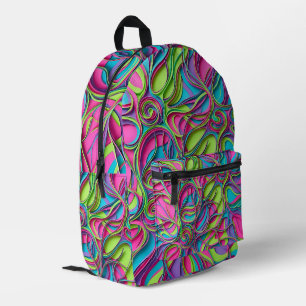 Abstrakte Kunst Gehirn Neuron Neon Vibrante Tasche