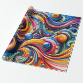 Abstrakte Kunst Geschenkpapier (Ungerollt)
