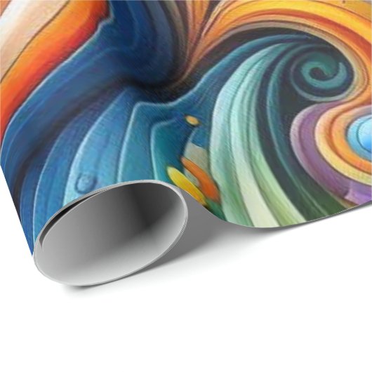 Abstrakte Kunst Geschenkpapier (Rolleneckpunkt)