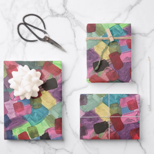 Abstrakte Kunst Geschenkpapier Set
