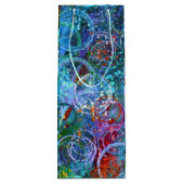 Abstrakte Kunst Geschenktüte Für Weinflaschen (Rückseite)