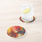 Abstrakte Kunst Getränkeuntersetzer (Seite)