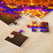 Abstrakte Kunst | goldener und lila Mandala Puzzle (Seite)