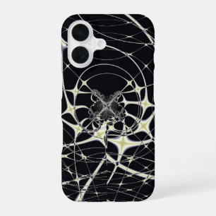 Abstrakte Kunst Goldenes Spinnennetz iPhone 16 Hülle