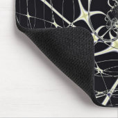 Abstrakte Kunst Goldenes Spinnennetz Mousepad (Ecke)