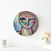 Abstrakte Kunst Große Wanduhr (Zuhause)