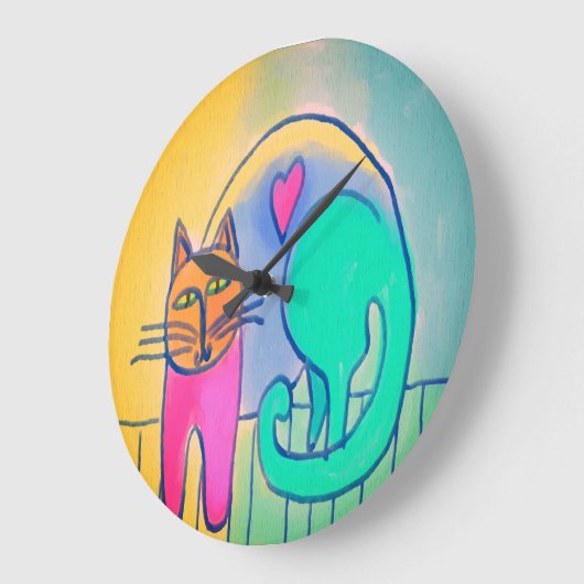 Abstrakte Kunst Große Wanduhr (Winkel)