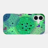 Abstrakte Kunst: Grüne Kiwi-Frucht iPhone 16 Hülle (Rückseite (Horizontal))