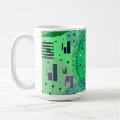 Abstrakte Kunst: Grüne Kiwi-Frucht Kaffeetasse (Links)