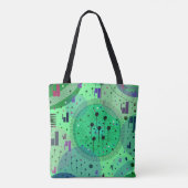 Abstrakte Kunst: Grüne Kiwi-Frucht Tasche (Rückseite)
