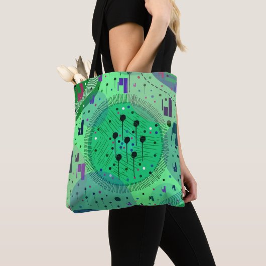 Abstrakte Kunst: Grüne Kiwi-Frucht Tasche (Von Nahem)