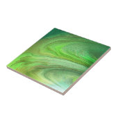 Abstrakte Kunst Grüne Metallicfarbe Fliese (Seite)