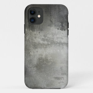 abstrakte Kunst Grunge schwarz und weiß texturiert iPhone 11 Hülle