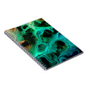 Abstrakte Kunst helle Neonmalerei in Violett und P Notizblock (Rechte Seite)