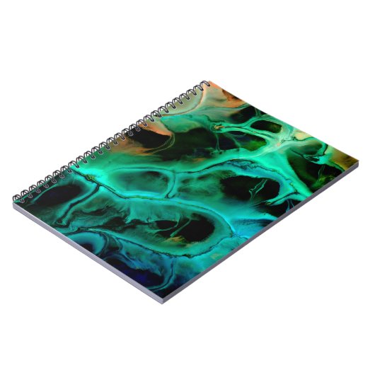 Abstrakte Kunst helle Neonmalerei in Violett und P Notizblock (Linke Seite)