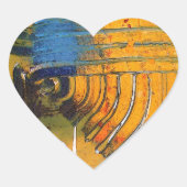 Abstrakte Kunst Herz-Aufkleber (Vorderseite)