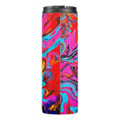 Abstrakte Kunst, Hintergrund, Handmalerei, Flüssi Thermosbecher (Rückseite)