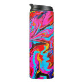 Abstrakte Kunst, Hintergrund, Handmalerei, Flüssi Thermosbecher (Nach rechts gedreht)