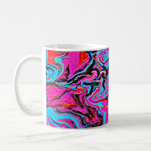 Abstrakte Kunst, Hintergrund, Handmalerei, Flüssig Kaffeetasse